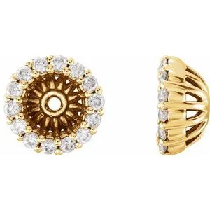 14K Yellow 1/5 CTW Diamond Earring Jackets with 6.1 mm ID