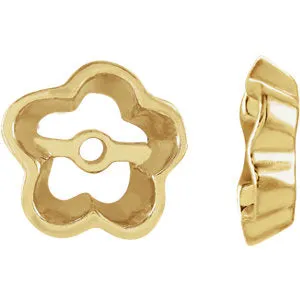 14K Yellow 4.3mm ID Earring Jackets