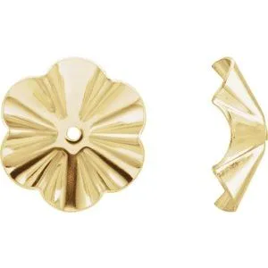 14K Yellow 9 mm OD Buttercup Earring Jackets