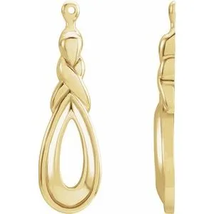 14K Yellow Freeform Earring Jacket