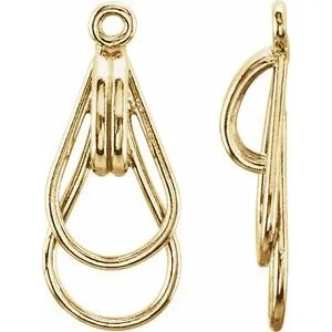 14K Yellow Freeform Earring Jackets