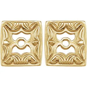 14K Yellow Metal Fashion Earring Jackets