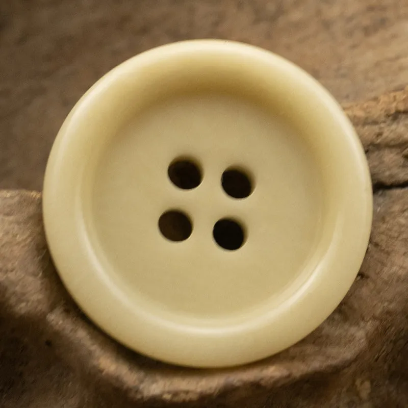 15-20MM Light Yellow Eco-Friendly Fruit Buttons 10pcs
