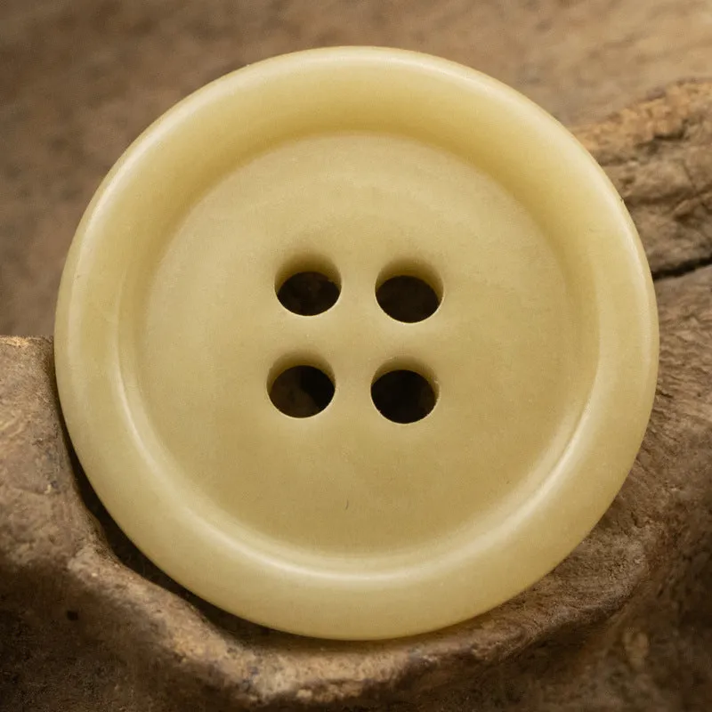 15-20MM Light Yellow Eco-Friendly Fruit Buttons 10pcs