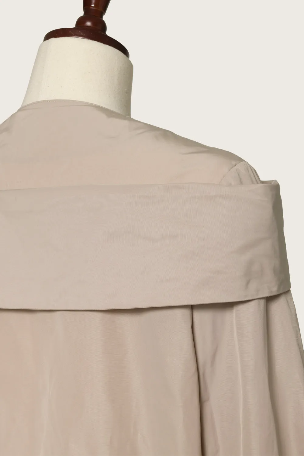 25SS FAILLE BOW PAYO SHIRT_BEIGE