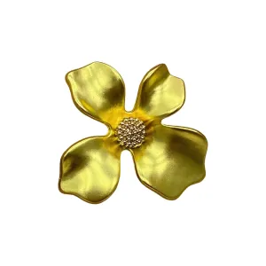 28mm Four-Petal Flower Metal Shank Buttons for Clothing 10pcs