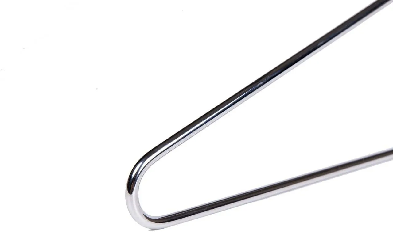 43cm Metal Coat Hanger with Bar (3.5mm thick) Sold in Bundles of 25/50/100