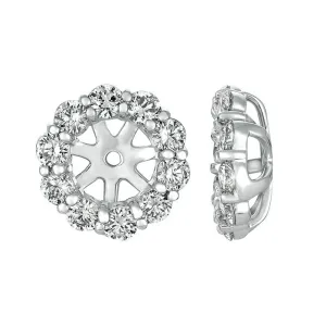 8MM DIAMOND EARRING JACKETS 14K GOLD (1.61 CTW)
