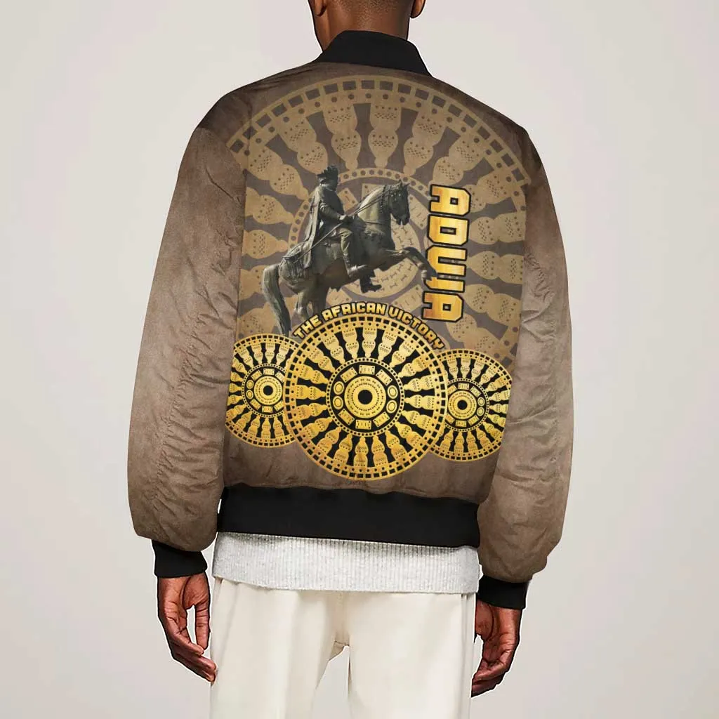 Adwa Victory Day Sleeve Zip Bomber Jacket Adwa Battle Shield - Vintage Style LT15