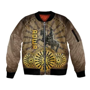 Adwa Victory Day Sleeve Zip Bomber Jacket Adwa Battle Shield - Vintage Style LT15