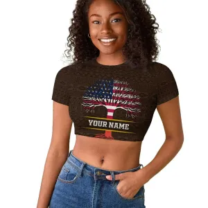 African Roots Design - Custom Personalized Raglan Cropped T shirt DT02