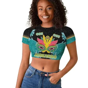 Afro Bahamians Junkanoo Raglan Cropped T shirt Junkanoo Is Life LT05
