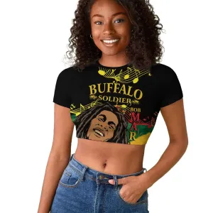 Afro Legend Bob Buffalo Soldier Raglan Cropped T shirt American Heroes Reggae Style LT14