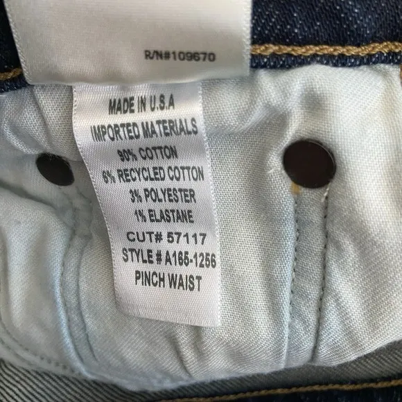 AGOLDE Pinch Waist Skinny High Rise Stretch Denim Jeans Size 26
