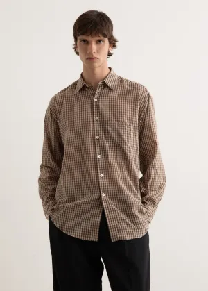 Airy Light Cotton Check Big Shirt