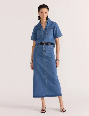 Alden Crop Denim Shirt