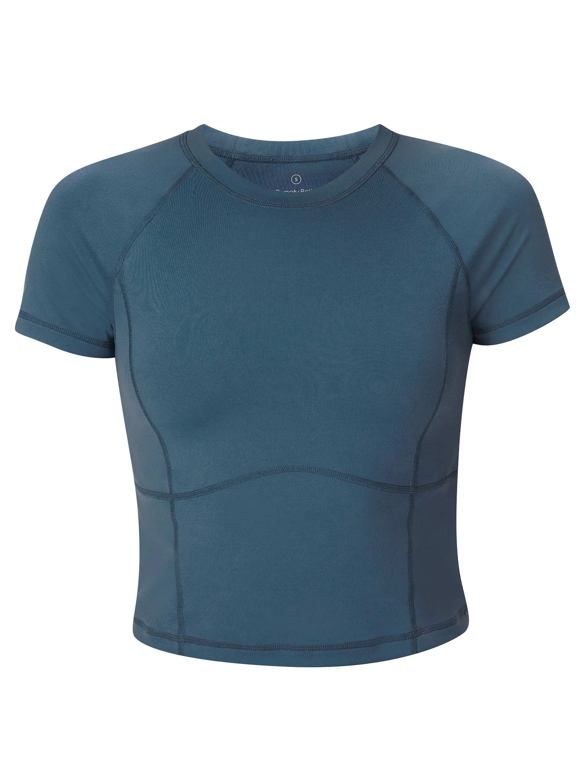All Day Cropped T-Shirt - Subdued Blue