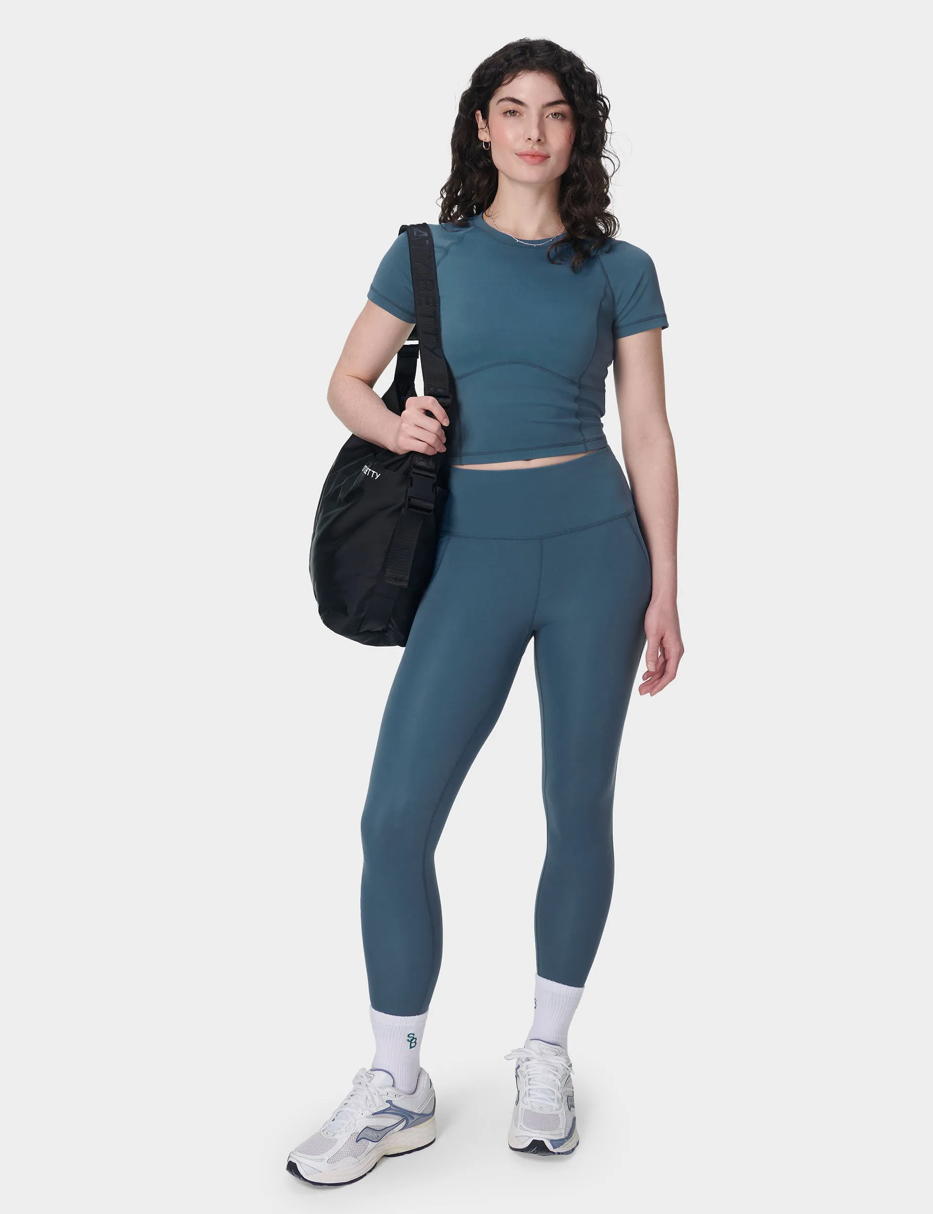 All Day Cropped T-Shirt - Subdued Blue
