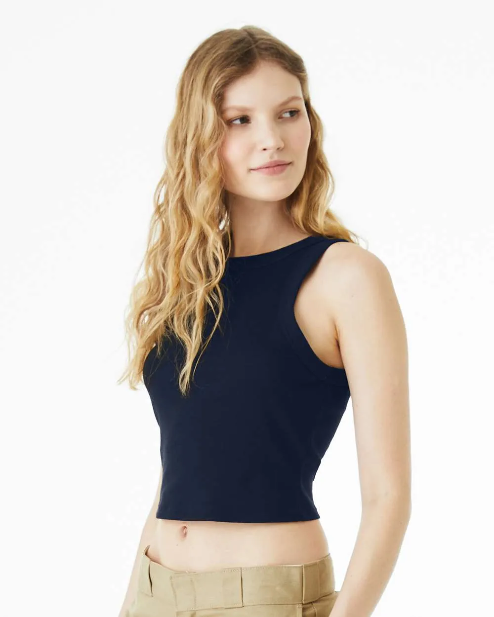 Alpha Delta Pi Crop Tank Top - Women's Micro Rib Racer Tank - ADPi Sorority