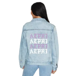 Alpha Epsilon Phi Gothic Denim Jacket