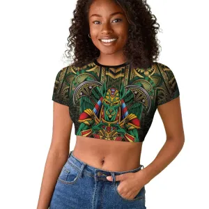 Ancient Egypt Raglan Cropped T shirt Anubis Egyptian LT15