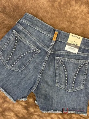 ARIAT LIGHT PERFECT RISE SHORT MISSOURI DARK WASH SHORT - 1390