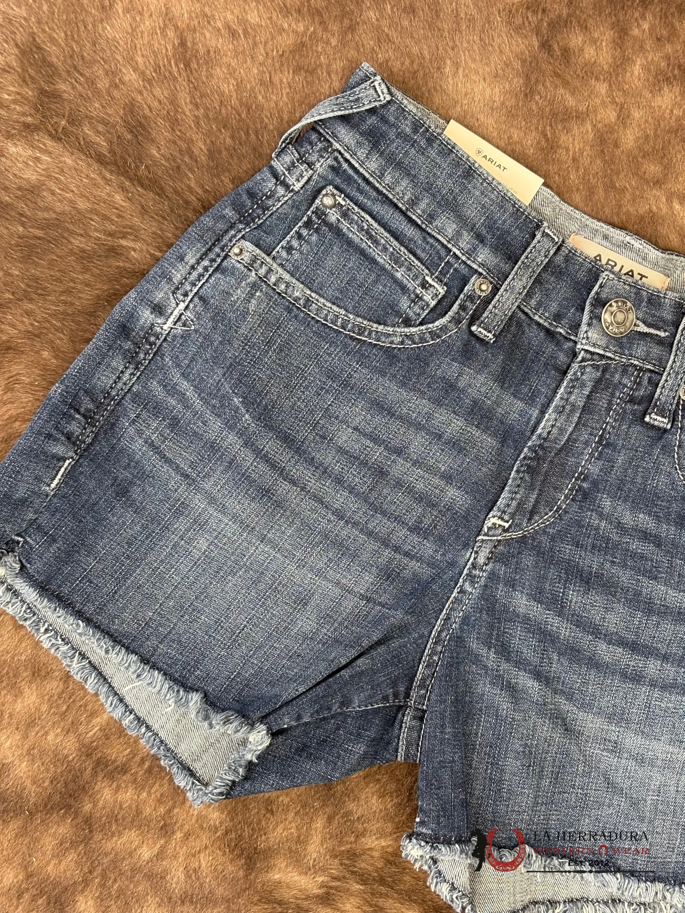 ARIAT LIGHT PERFECT RISE SHORT MISSOURI DARK WASH SHORT - 1390