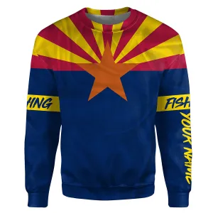 Arizona fishing flag Custom name fishing jerseys | Sweatshirt - NPQ773