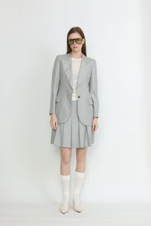 Armidale Skirt - Pleated skirt in light grey