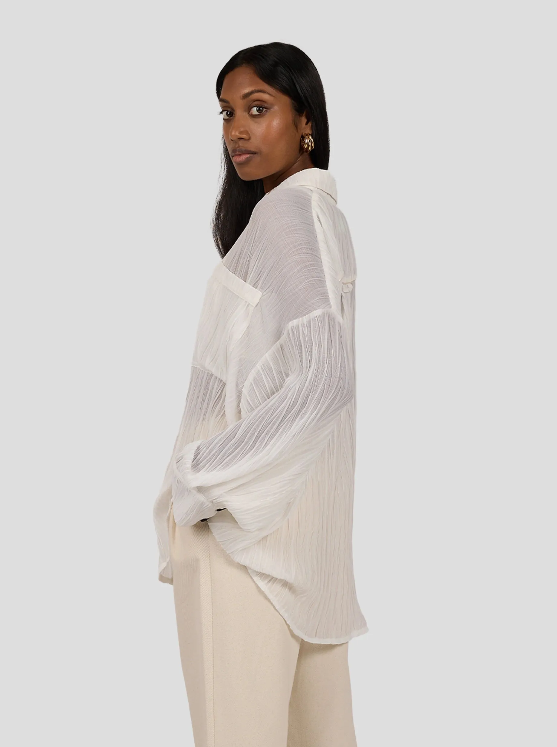 ASTREE SHIRT IN PAPIER CRÉPON GAUZE