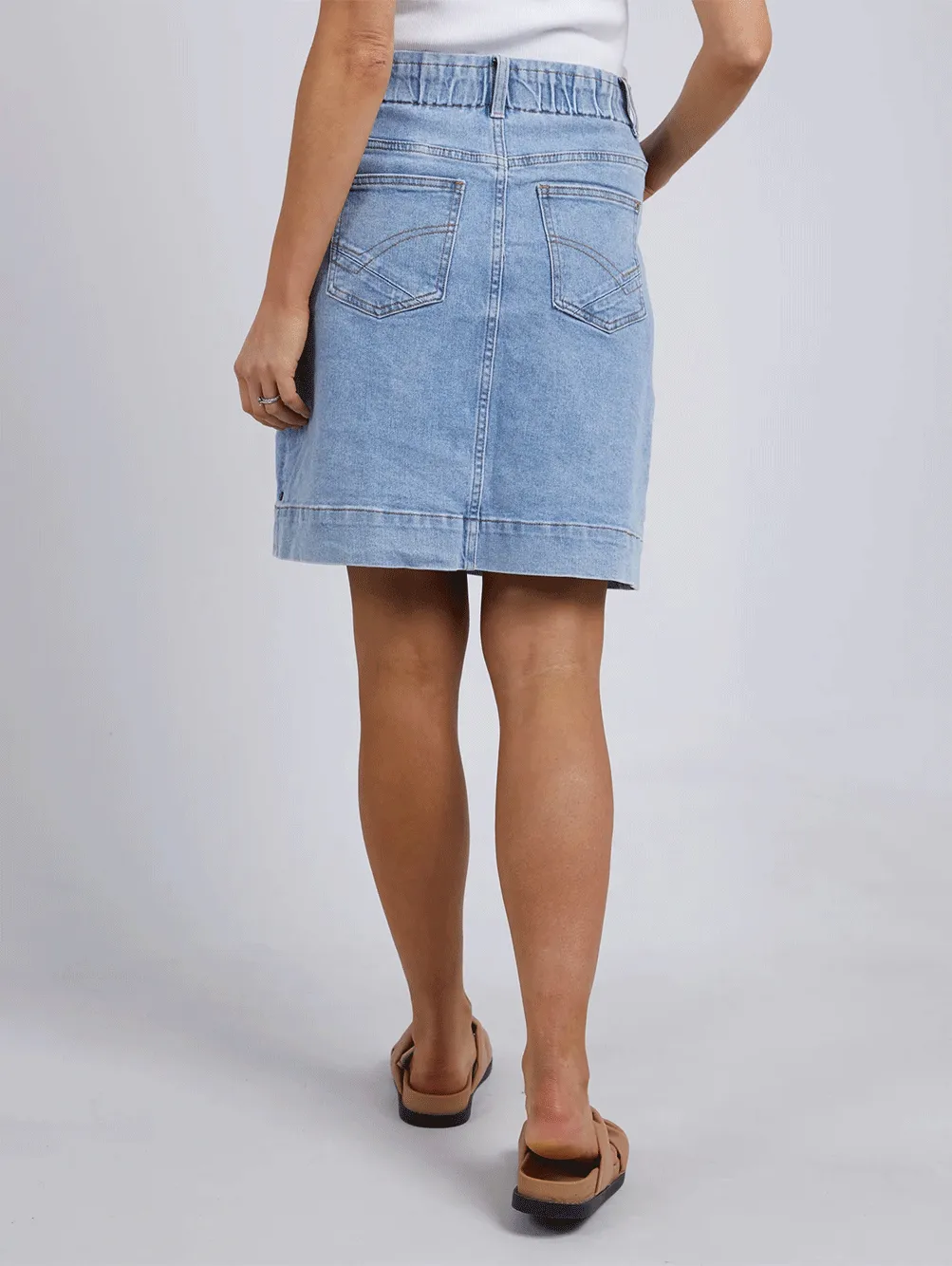 Atlas Denim Skirt - LIGHT DENIM