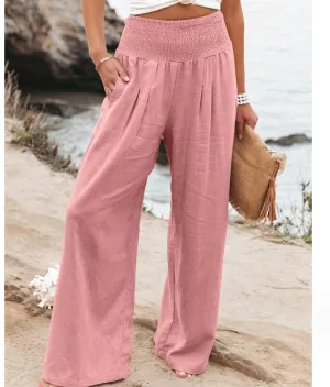 Autumn - Cotton Pants with High Waist