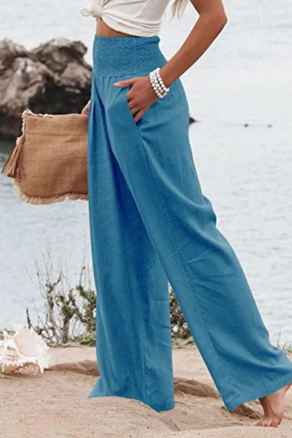 Autumn - Cotton Pants with High Waist