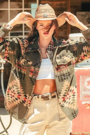 Aztec arrow jacket  GREEN