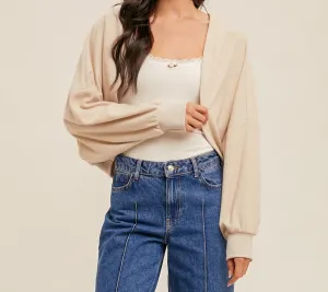 Balloon Sleeve Cardigan