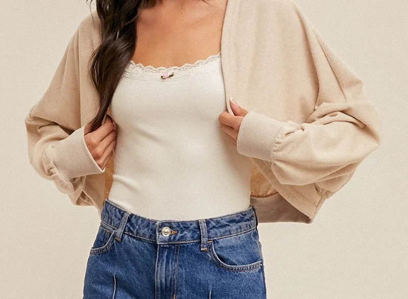 Balloon Sleeve Cardigan