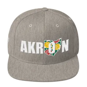 Beautiful Akron 2 Embroidered Snapback Hat