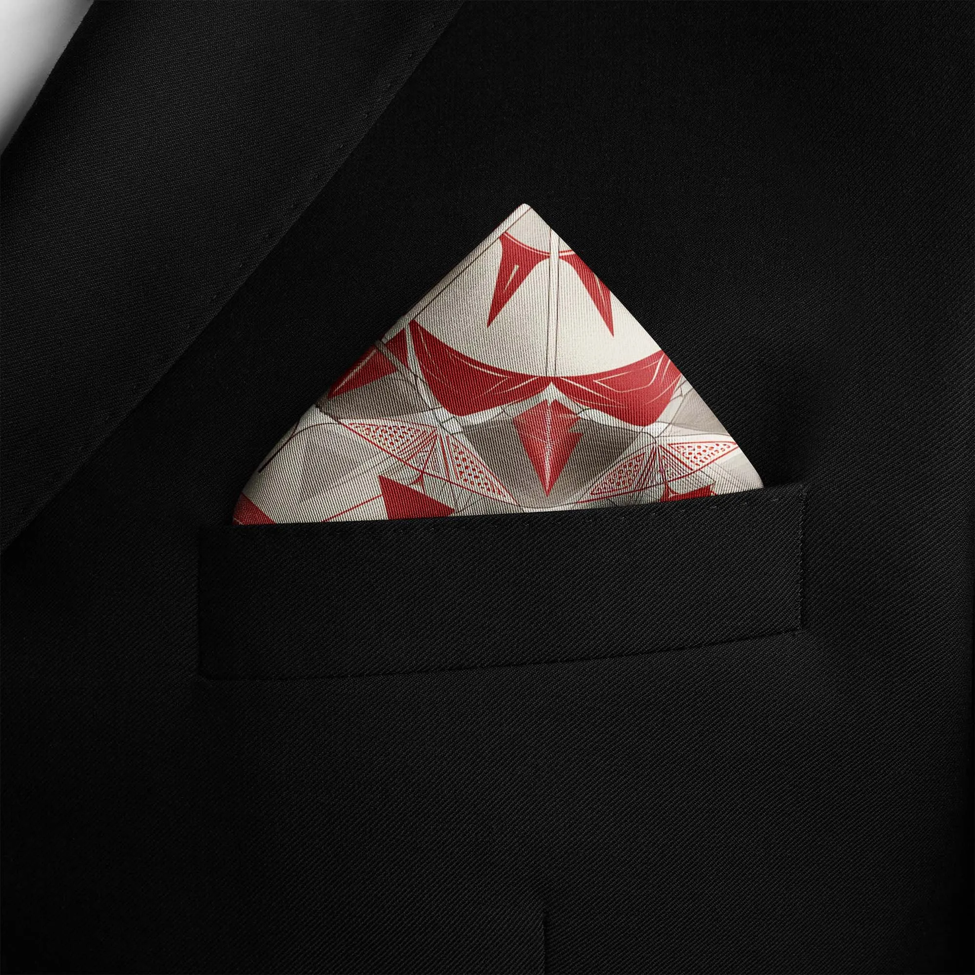 BEAUTIFUL STAR GEOMETRIC SILK POCKET SQUARE
