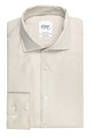 Beige one piece collar slim fit shirt