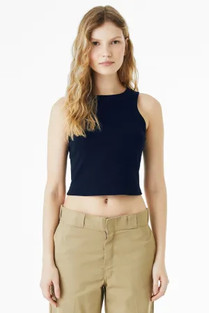 BELLA CANVAS Women's Micro Rib Racer Tank BC1019 Solid Navy Blend