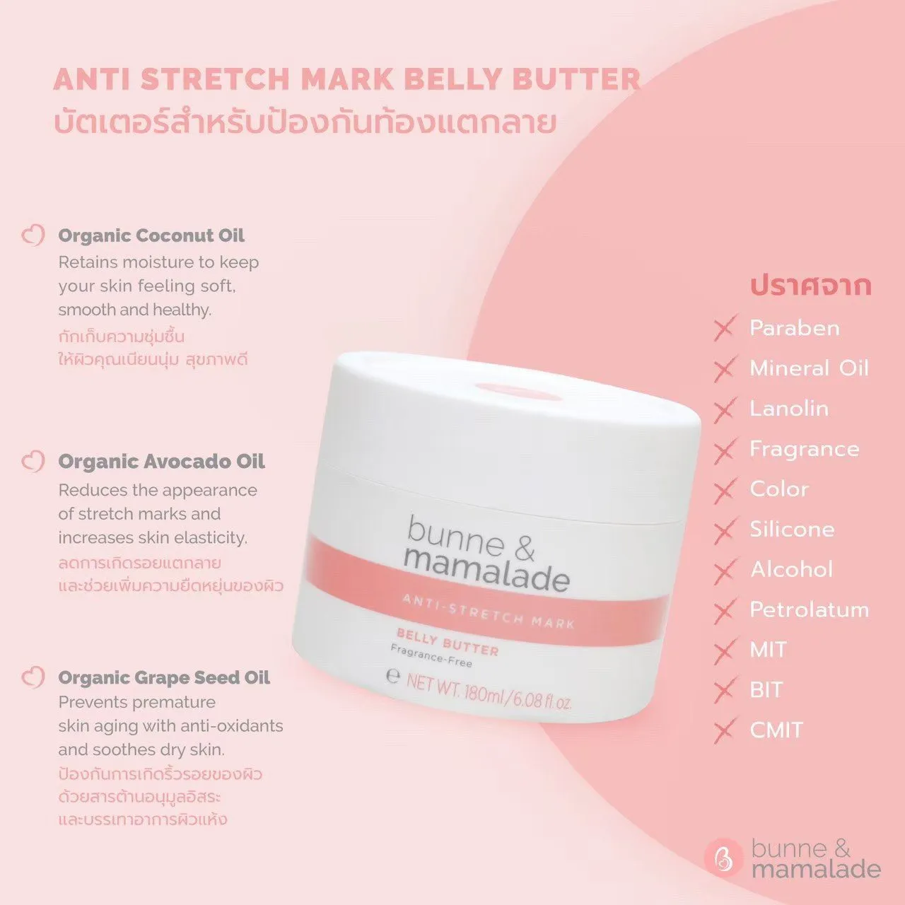 Belly & Body Butter - ครีมบำรุงผิวหน้าท้อง ป้องกันรอยแตกขณะตั้งครรภ์