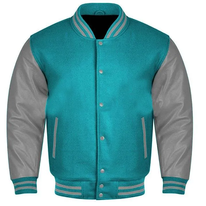 Best Varsity Jackets - Sky Blue Gray