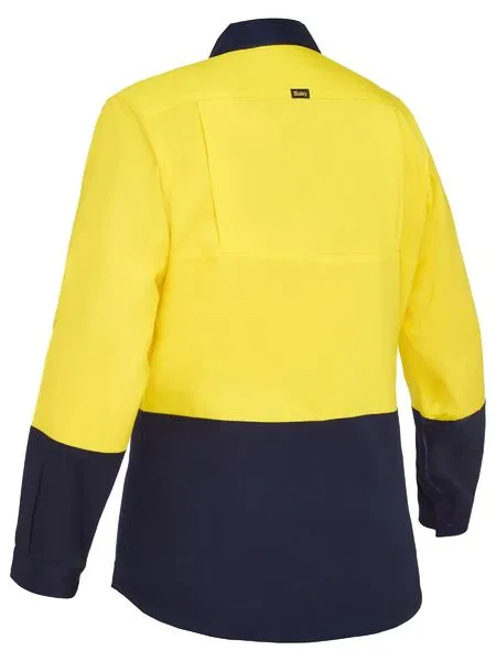 Bisley BL6895 Womens Cool Lightweight Hi Vis Drill Shirt