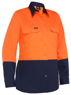 Bisley BL6895 Womens Cool Lightweight Hi Vis Drill Shirt