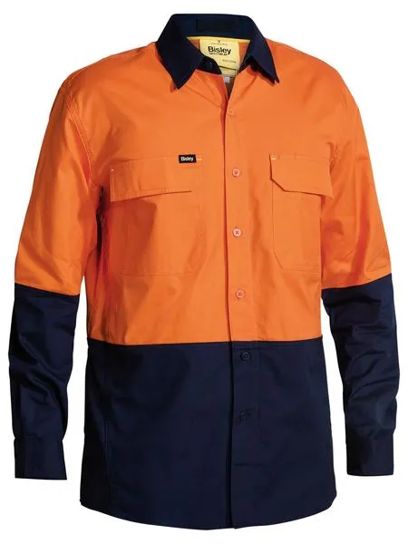 Bisley BS6415 Modern Fit Two Tone Hi Vis X Airflow™ Ripstop Shirt