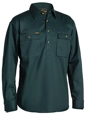 Bisley Closed Front Drill Shirt