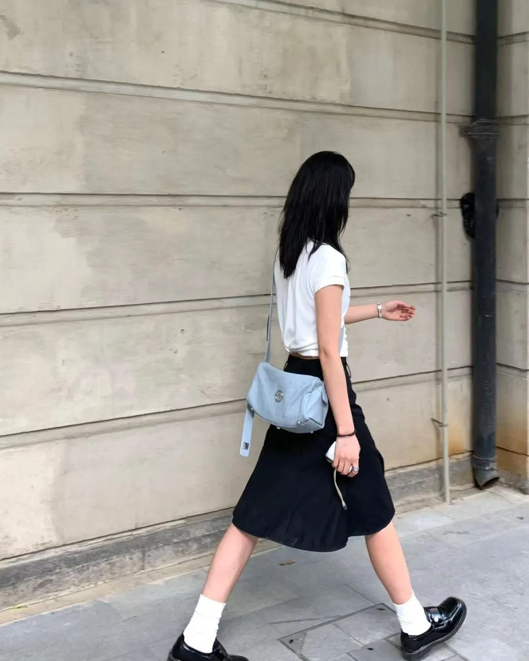Black Slim-fit Fishtail Skirt