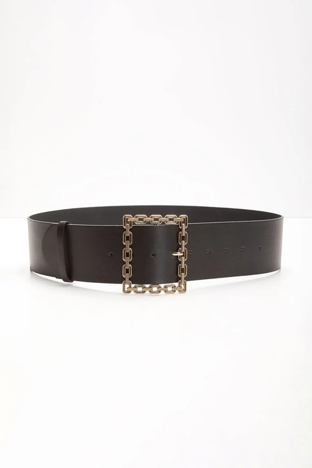 Black Square Buckle Belt
