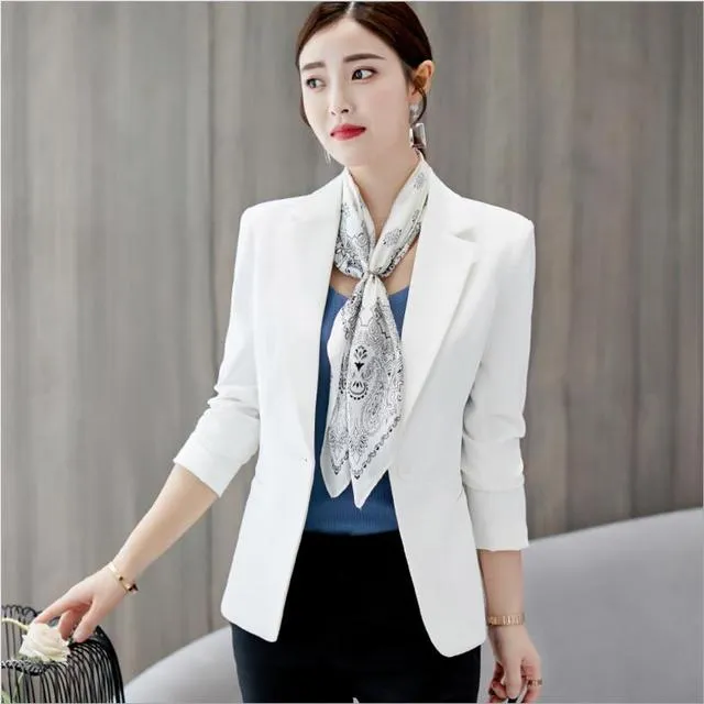 Black Women Formal Blazers Lady Office Work Suit