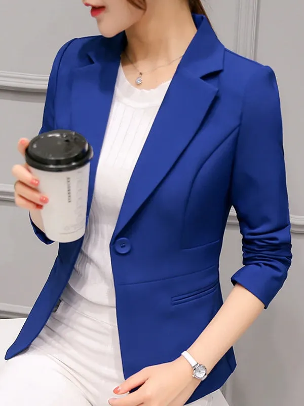 Black Women Formal Blazers Lady Office Work Suit